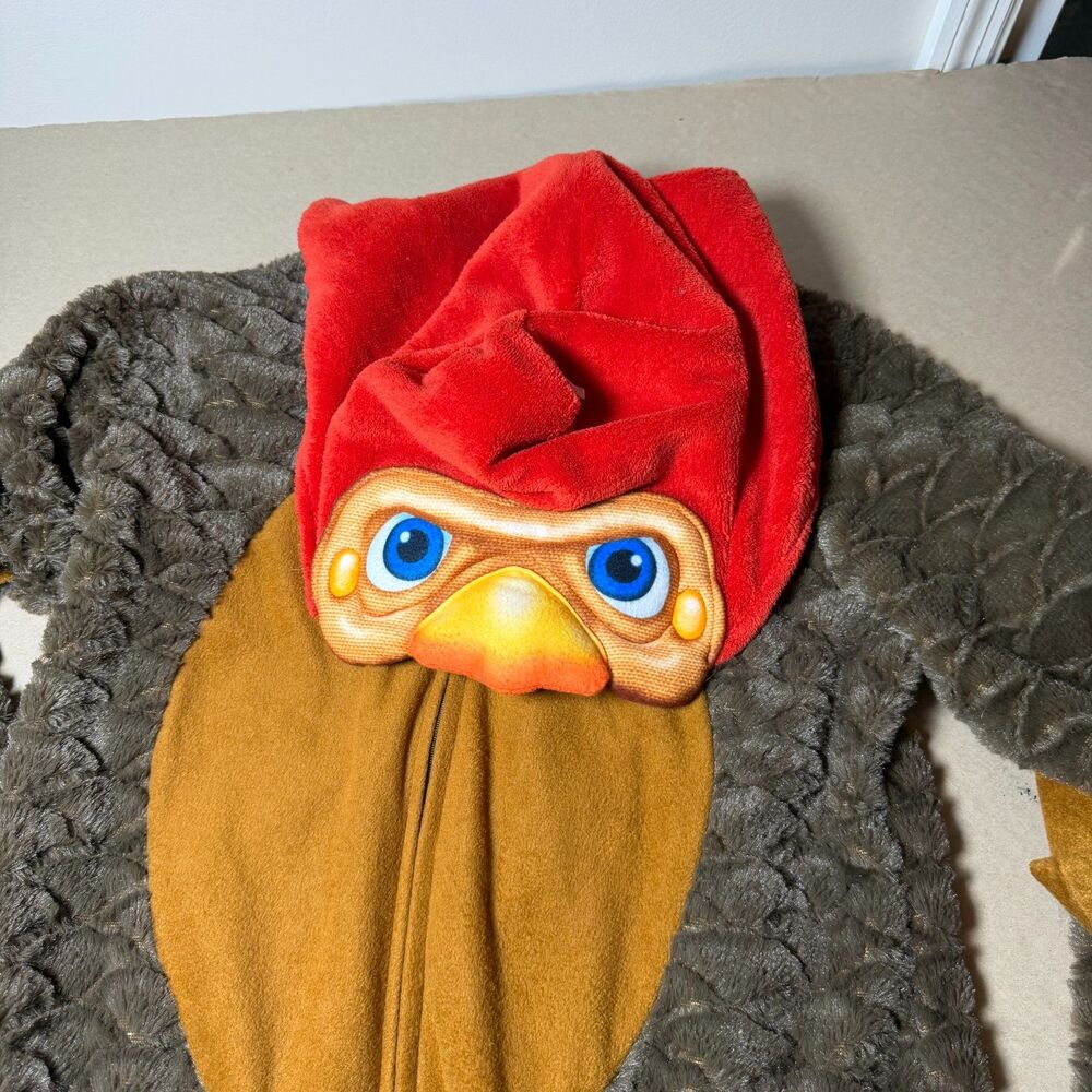 briefly stated rooster chicken one piece costume hood cosplay halloween MEDIUM